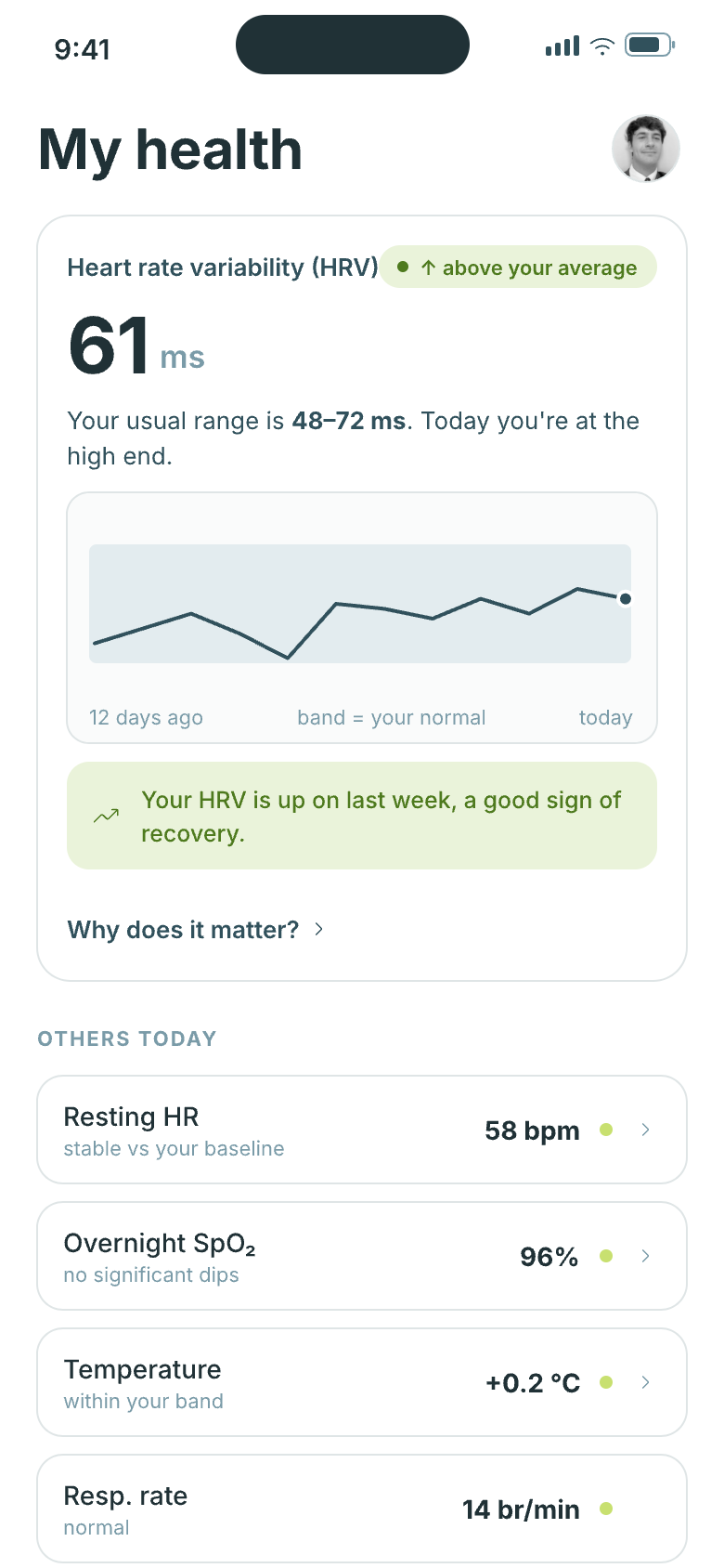 VION app health screen